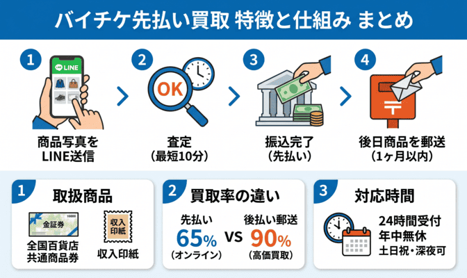 バイチケの先払い買取の特徴と仕組みを解説