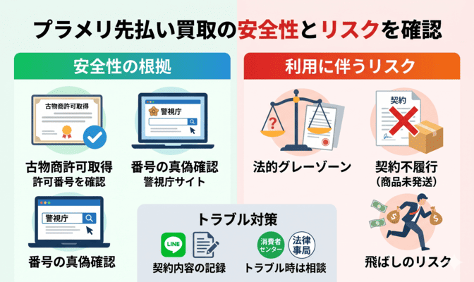 プラメリ先払い買取の安全性とリスクを確認