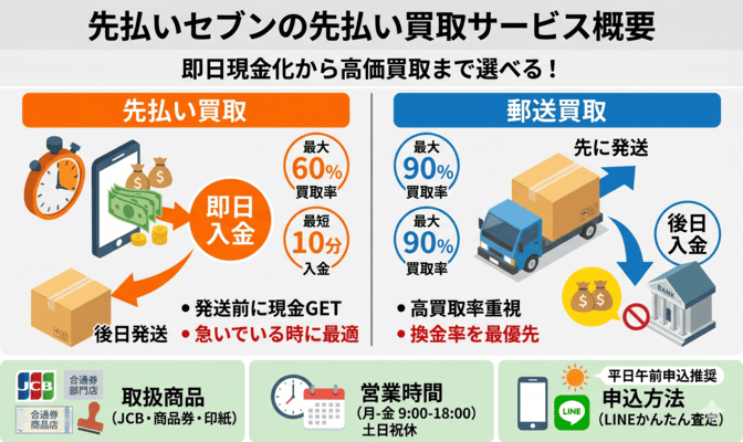 先払いセブンの先払い買取サービス概要と特徴
