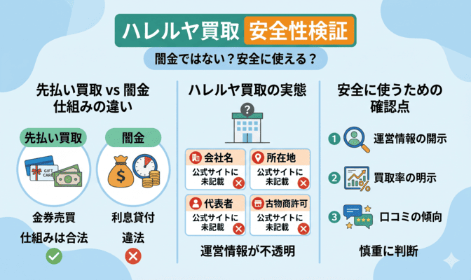 ハレルヤ買取は闇金？先払い買取の安全性を検証