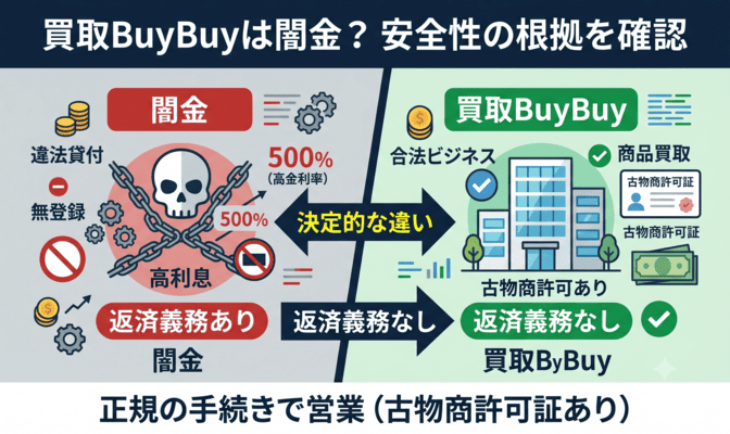 買取BuyBuyの先払い買取は闇金なのか