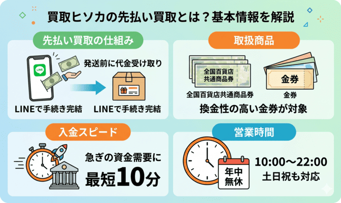 買取ヒソカの先払い買取とは？基本情報を解説