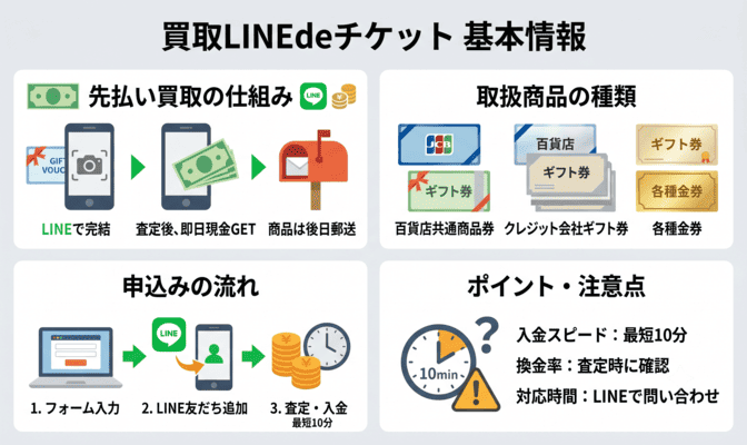 買取LINEdeチケット先払い買取の基本情報