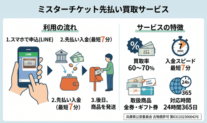 ミスターチケット先払い買取の基本情報とサービス内容