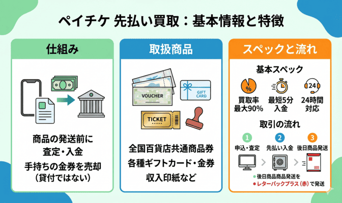 ペイチケの先払い買取とは？基本情報と特徴