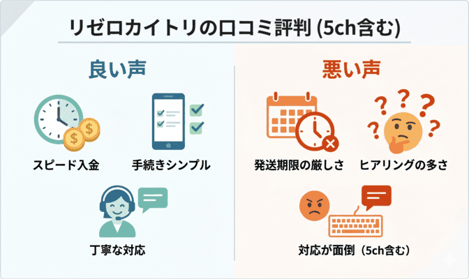 リゼロカイトリ先払い買取の5ch・口コミ評判