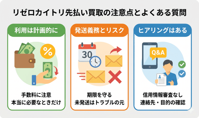 リゼロカイトリ先払い買取の注意点とよくある質問