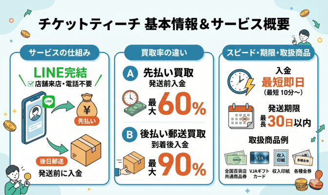 チケットティーチ先払い買取の基本情報とサービス内容