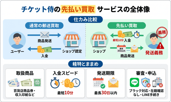 チケット侍の先払い買取とはどんなサービスか