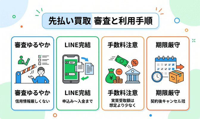 買取セブン先払い買取の審査と利用手順