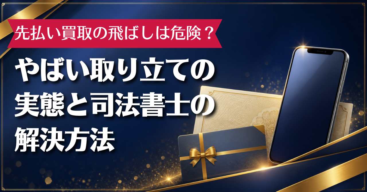 先払い買取の飛ばしは危険？やばい取り立ての実態と司法書士の解決方法