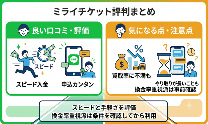 ミライチケット先払い買取の5ch口コミ評判
