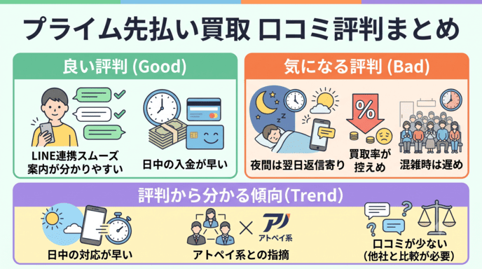 プライム先払い買取の5ch口コミ評判まとめ