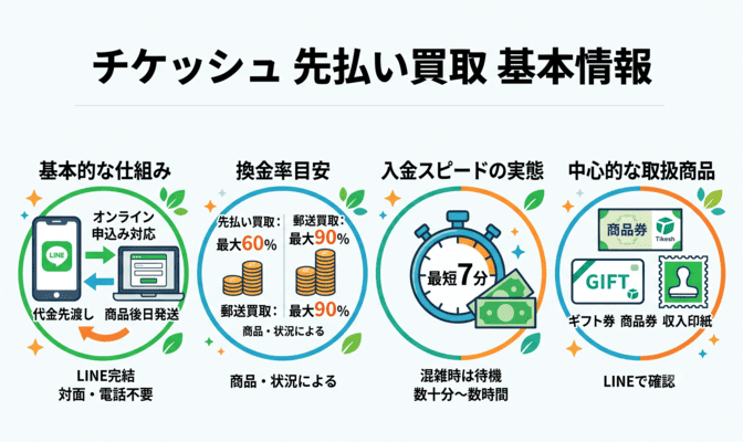 チケッシュの先払い買取とは？基本情報を解説