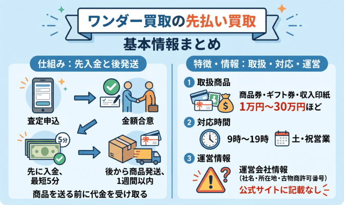 ワンダー買取の先払い買取とは？基本情報を解説