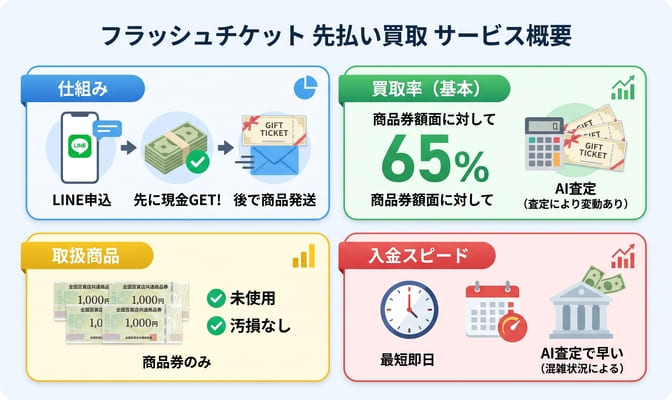 フラッシュチケット先払い買取のサービス概要
